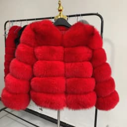 New Real Fox Fur Coat Women's Winter Warm 100% Natural Fur Jacket Short Raccoon Fur Coat Women's High Quality Hot Sale