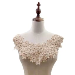 Lace Floral Embroidery Fabric Fake Collar for Needlework White Embroidery Lace Fabric Applique DIY Dress Sewing Supplies Craft