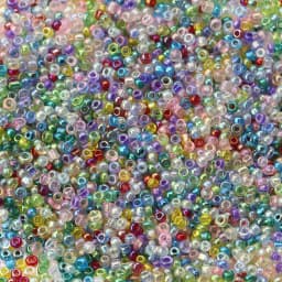 1230-6150pcs 2mm Silver-Color Core Transparent Glass Seed beads Loose beads Uniform Size French Embroidery Tassel Accessories