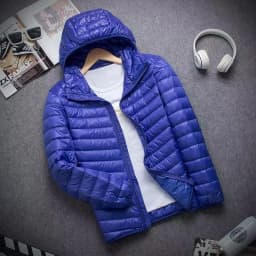 2026 0-10℃ Men's Winter Jacket Ultra Light Duck Down Jackets Portable Hooded Puffer Feather Thin Parkas Windproof Outerwear Coat