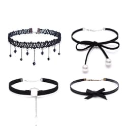 Chokers for Parties Beads Bow Flowers Circular Crown Pearl Tassels Gothic Sexy Lacy Lace Women Necklaces Neck Jewelry Girl Gift