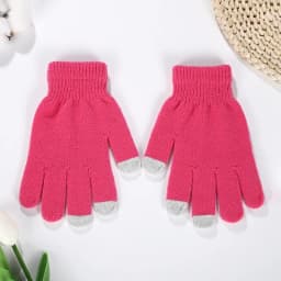 Autumn And Winter Men's Women's Touch Screen Cold-proof Warm Finger Gloves Korean Version All-match Cycling Knitted Wool Gloves