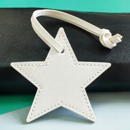 8cm PU Leather Patch Five-Pointed Star Keychain Star Decoration For Embellishing Bag Clothing Lanyard