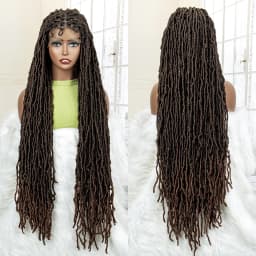 36 Inches Red Colored Super Long Synthetic Full Lace Braids Wigs Locs Dreadlock Knotless Box Braided Wigs for Afro Black Women