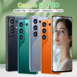 New Global Version High Quality Camon 50 Pro Standby 7.3" HD 16GB 1TB Intelligent 108M Original 7800mAh Battery Dual Card