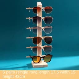 Handmade Wooden Display Organizer Rack for Glasses And Jewelry - Versatile Retail & Personal Use Storage Solution