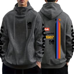 Men's Retro Kodak Camera 1987 High Neck Hoodie Women's Retro Film Camera Pattern Hoodie Sportswear Street Hip Hop Couple Hoodie
