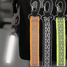 2PCS Backpack Reflective Straps Reflective Safety Keychain For Backpack Carefully Designed Safety Supplies For Camping