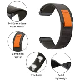 22mm Alpine Loop Straps For OnePlus Watch 3 Bands 2 2R 46mm Trail Nylon Bracelet For OPPO Watch X X2 4 Pro/Mi Watch 2 Pro S4 S3