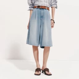 Semir Women Pants Denim Cool Feeling Loose Pleated Trendy Slim Fit Knee Length 2026 Summer Casual Street Style