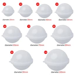 Sphere Silicone Resin Mold Ball Epoxy Molds for Jewelry Craft Making Candle Making Mold DIY Necklace Jewelry