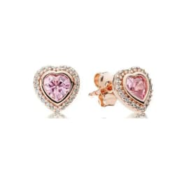 Rose Gold Color 925 Silver Sterling Flower Stud Earrings, Fit Women's Festival Christmas Charm Jewelry Gifts