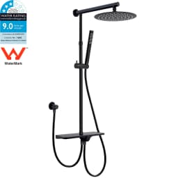 **Sydney Stock** KYLINS 2 In 1 Shower Set Round 8/10/12'' Rain Shower Head Sliding Rail Diverter DIY Matt Black WELS WaterMark