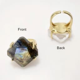 FUWO Wholesale 5Pcs Natural Semi-precious Stone Rings,Claw Setting Design Faceted Crystal Ring For Valentines Gift RG095