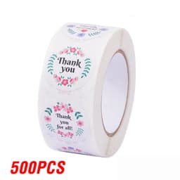 100-500Pcs Thank You Stickers 2.5cm Baking cake Packaging Envelope Sealing labels Small Business Decoration Wedding Stickers