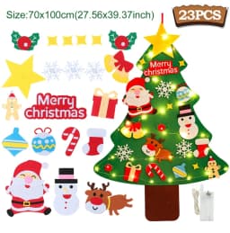 DIY Felt Christmas Tree Christmas Decoration for Home Navidad Noel 2025 New Year Christmas Ornaments Santa Claus Xmas Kids Gifts
