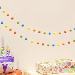 DIY 30pcsX2.5cm Plush Balls Banner Wall Hanging Decor Baby Shower Birthday Party Christmas Garland Party Photo Props Supply