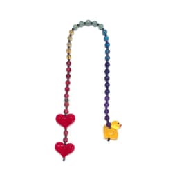 Red Love Y2k Keychain Beads Keychain Korean Bag Charms For Handbags Bag Pendant Handmade Beaded Keyring Vintage Bag Jewelry 2025