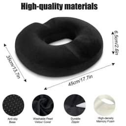 Donut Pillow for Tailbone Pain Relief, Donut Cushion for Pregnancy and After Surgery Sitting Relief, Seat Cushion for Desk Chair