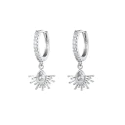 925 Sterling Silver Ear Needle Crystal Zircon Tassel Pendant Hoop Earrings Retro Small Fragrance Style High Jewelry Women Gifts