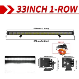 CO LIGHT ECE R112 R10 R7 32" LED Light Bar Single Row Flood Spot Combo Beam DRL Off Road Lights for Trucks ATV UTV Boat Pickup