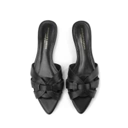 2025 Sexy Pointed Cowhide Flat Sandals, Easily Light Up Your Summer Shoe Cabinet, Suitable for Summer Dates and Office Work