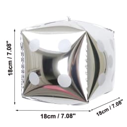 2/10/20/40pcs 18cm Cube Foil Balloons Dice Foil Ballon Casino Theme Party Adult Birthday Decor Las Vegas Party Poker Theme Party