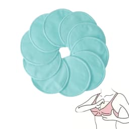 HappyFlute Super Absorbency Bamboo Nursing Pads Mum Use with Laundry Bag Waterproof Washable Feeding Pad Reusable Breast Pads