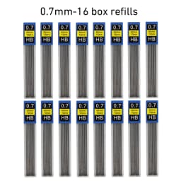 Transparent Mechanical Pencil Set 0.3, 0.5, 0.7 0.9mm with HB Lead Refills for Sketching Art Drawing Painting Automatic Pencils