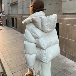 Windproof Zipper Up Stand Collar Puff Parkas Women Thicken Warm Hooded Down Cotton Coats Woman Korean Long Sleeve Short Parkas