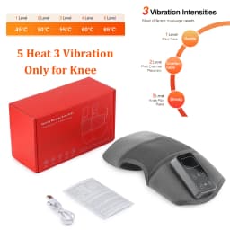 Heated Vibrating Knee Pads for Joint Far-infrared Knee,Shoulder & Elbow Pad 3 in 1 Brace Hot Compress USB Charging Warmer Strap