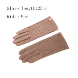 Women Winter Keep Warm Touch Screen Down Suede Fabric Gloves Cycling Drive Fashion Elegant Temperament Windproof Diamond Grid