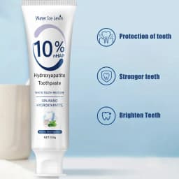 10% Nano Hydroxyapatite Toothpaste Restores White Teeth. Protects Gums. Deep Cleans. Brightens Smile. 100g Fresh Mint.
