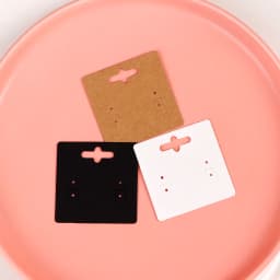 50 Pcs 5x5cm New Pattern Hangable Earrings Jewelry Display Paper Card With Or Without Bags Wholesale Packaging Business Supplier