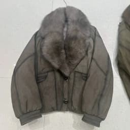 OFTBUY Big Fox Fur Collar Goose Down Clothing Women Warm Thick Short Down Outerwear Winter Suede Jacket with Fur for Female