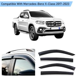 Car Wind Deflector Sun Rain Guard For Mercedes-Benz X-Class 2017-2023 Matte Black Window Visor Double Cabin Car Accessories