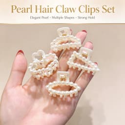 New Small Pearls Acrylic Hair Claw Clips Small Size Makeup Hair Styling Barrettes For Women Cute Mini Claw Clip Hair Accessories