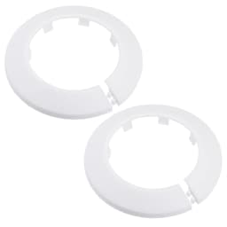 uxcell 2 Pcs Pipe Collar 64/75/90mm PP Radiator Escutcheon Water Pipe Cover Decoration White