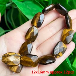Various Styles Natural Yellow Tiger Eye Stone Beads Irregular Rondelle Column Spacer Bead for Jewelry DIY Making Bracelet Crafts