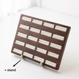 Walnut Wood Jewelry Display Stand Vintage Ring Earring Display Tray Velvet Lining for Jewelry Photography Shop Counter Display