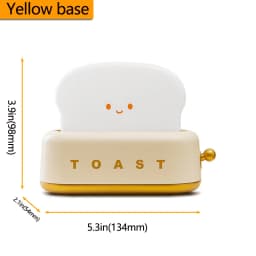 USB Rechargeable LED Bread Toast Night Light Table Lamp Bedside Portable for Bedroom Kids Room Baby Gift Holiday Decor Birthday