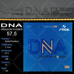 STIGA DNA Dragon Power Table Tennis Rubber Professional Sticky Ping Pong Rubber Sheet with Power Sponge