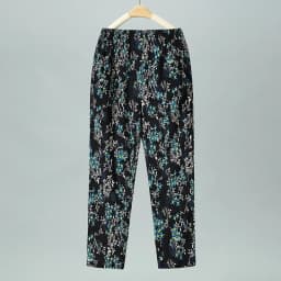 High Waist Floral Pants Summer Thin Nine Points Ice Silk Loose Straight Leg Trousers for Mom And Grandma Comfortable Casual P...