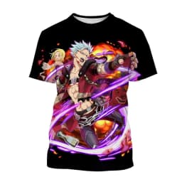 Summer Hot selling Anime Character Creative Design 3D Printing Cool and Personalized Fashion T-shirt