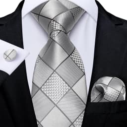 160cm Length Men's Tie Set Handkerchief Cufflinks Wedding Party Accessories Neck Ties Gift for Men Wholesale