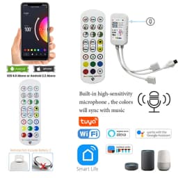30M 12V WiFi Bluetooth RGB LED Strip Lights APP Music Sync Remote Control Led Tape Light Color Changing For Wall Room Decoration