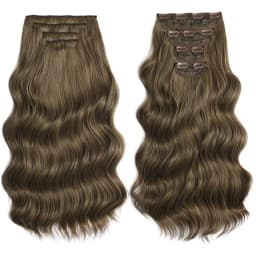 Bio Body Wave Clip In Hair Extensions 22 Inches 4 pcs/lot 220g Soft Natural Heat Resistant Fiber Clip In Synthetic Hair