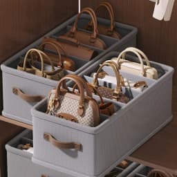 Keep Bags In Shape Multi-grid Handbag Divider Foldable Storage Box for Closet