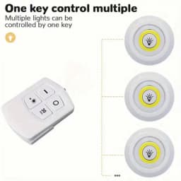 Dimmable LED Under Cabinet Light with Remote Control Battery Operated LED Closets Lights Wardrobe Bathroom Lighting Night Light