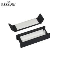 PU Leather Bare Stone Gemstone Jewelry Box Magnet Stone Storage Display Box Gem Display Counter Exhibition Lid V Groove Box